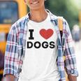 I Love Dogs Amante De Los Perros Retro I Heart Dogs Camiseta niño