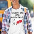 Marriage Proposal Willst Du Mich Heiraten Kinder Tshirt