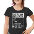 Cats Bist Du Hier Der Chef Mein Chef Ist Die Katze Chef Kinder Tshirt