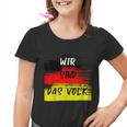 With German Flag Wir Sind Das Volk Gray Kinder Tshirt