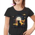 Kawaii Cat Anime Japonés Retro Divertido Gato Negro Amantes Arte Camiseta niño