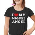 I Love My Miguel-Angel Amo A Mi Miguel-Angel Cuello Camiseta niño