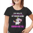 Was Mit Menschen Machen Unicorn Saying Kinder Tshirt