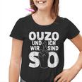 Ouzo Und Ich Greek Slogan Kinder Tshirt