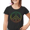 Peace Symbol Hippie Rasta Vintage Kinder Tshirt