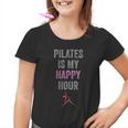 Pilates Is My Happy Hour Mignon Contrology Pilates Avec Dicton Youth T-shirt