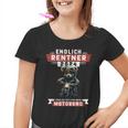 Rente 2024 Pensioner Bear On Motorcycle Biker Kinder Tshirt