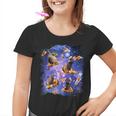 Space Capybara On Pizza Taco Galaxy Capybaras Kinder Tshirt