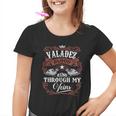 Valadez Blood Runs Through My Veins Vintage Family Name Youth T-shirt