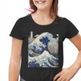 Vintage Japonés Tatuaje Arte Kanagawa La Gran Ola Camiseta niño