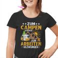 Zum Camping Geboren Zum Arbeiten Zwungen Camper Camping Kinder Tshirt