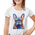 Cabeza De Bulldog Francés Cara Perro Amantes Arte Frenchie Dog Camiseta niño