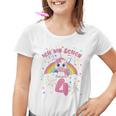 Children's Ich Bin Schon 4 Unicorn Kinder Tshirt