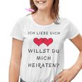 Ich Liebe Dich Willst Du Mich Marrieat Kinder Tshirt