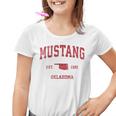 Mustang Oklahoma Ok Vintage Sports Red PrintS Kinder Tshirt