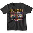 Banderas De Europa Europaiajes Mundial Geografía País Banderas Sudadera Camiseta niño