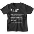 Divertido Título De Trabajo De Pilot Definition Camiseta niño