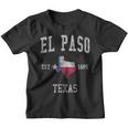 El Paso Texas Flag Sport Retrointage Kinder Tshirt