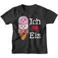 Ich Liebe Eiscreme In Waffle Horn Ice Balls Kinder Tshirt