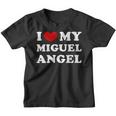 I Love My Miguel-Angel Amo A Mi Miguel-Angel Cuello Camiseta niño