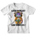 Saying Guten Morgen Ganz Thin Ice Gecko Kinder Tshirt