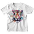 Obra De Arte De Tigre Colorido Animal Arte Tigre Camiseta niño
