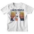Odio A La Gente Bull Terrier Odio Retrointage Camiseta niño