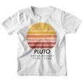 Vintage Never Forget Pluto Retro Astronomy Space Kinder Tshirt