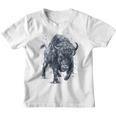 Wut Der Bestie Bison-Buffalo Im Vintage-Stil Kinder Tshirt