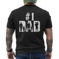 1 Dad Number One For Fathers Day Mens Back Print T-shirt