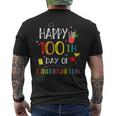 100 Days Of Kindergarten Happy 100Th Day Of School Teachers Men's T-shirt Back Print