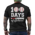 100 Days Of School For 100Th Day Baseball Student Or Teacher Men's T-shirt Back Print