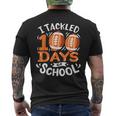 100 Days Of School Football I Tackled 100 Days Of School Men's T-shirt Back Print