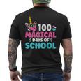 100Th Day Of Kindergarten For Girls 100 Magical Days Unicorn Men's T-shirt Back Print
