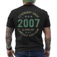 16 Years Old Bday Legend Since 2007 Vintage 16Th Birthday Men's T-shirt Back Print