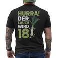 18Th Birthday Hurra Der Lauch Wird 18 T-Shirt mit Rückendruck