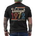 1972 Vintage 1972 Birthday Women Born Made 1972 Men's T-shirt Back Print