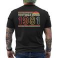 1981 VintageBirthday Retro Style Men's T-shirt Back Print