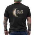 2024 Solar Eclipse Dallas Texas Souvenir Totality Men's T-shirt Back Print