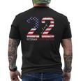 22 A Day Veteran Lives Matter Veterans Day Mens Back Print T-shirt