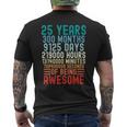 25 Years 300 Months Of Being Awesome Vintage 25Th Birthday Men's T-shirt Back Print