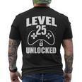 25Th Birthday Gaming Gamer 25 Years Old Bday Men's T-shirt Back Print