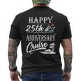 25Th Years Anniversary Happy 25Th Anniversary Cruise Men's T-shirt Back Print