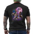 3 Sea Turtles Howling At The Moon Pet Turtle Tortoise Men's T-shirt Back Print