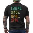 30 Years Old Legend Since April 1994 30Th Birthday Men's T-shirt Back Print