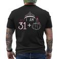 I Am 31 Plus 1 Middle Finger 32Th Women's Birthday Men's T-shirt Back Print