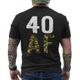 40 Af Vintage 40Th Birthday Military Men's T-shirt Back Print
