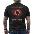 40824 Total Solar Eclipse 2024 Evansville Indiana Men's T-shirt Back Print