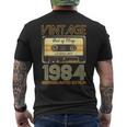 40Th Birthday Man May Vintage 1984 Vintage Cassette Men's T-shirt Back Print