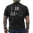 I Am 44 Plus 1 Middle Finger For A 45Th Birthday For Women Men's T-shirt Back Print